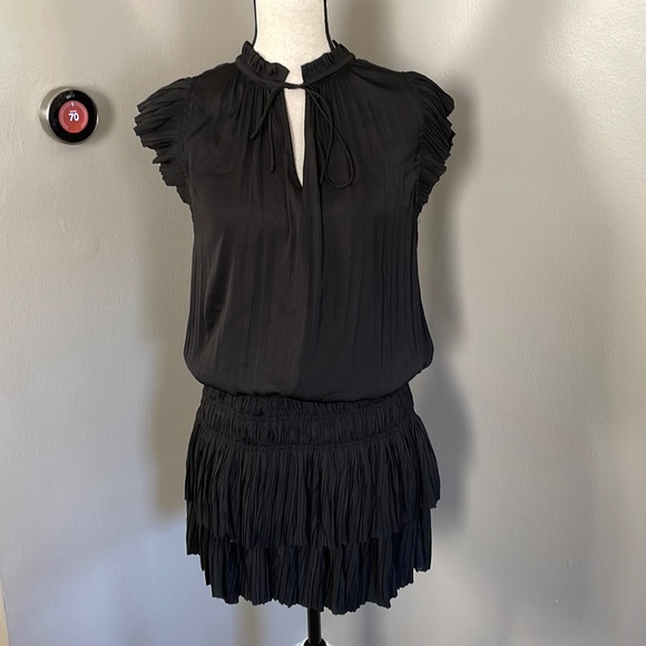 Mauede Pleated Skirt Mini Dress - Picture 2 of 13